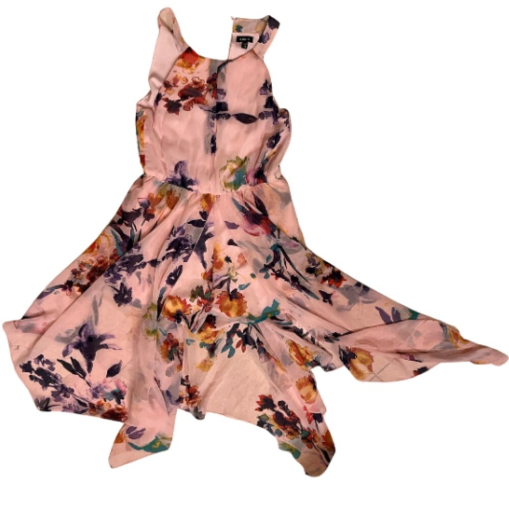 zunie girls Pale Pink High-Low Elegant Floral Romper 14 Yrs